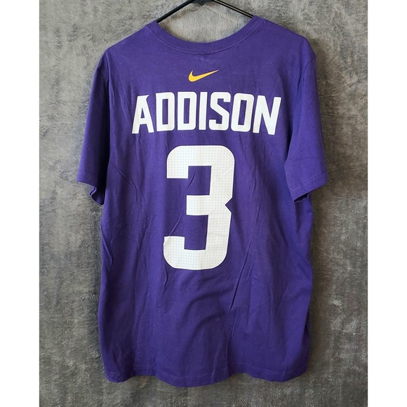 NWT  Nike Adult Men's Medium #3 Jordon‎ Addison Purple Minnesota Vikings T Shirt - Picture 3 of 12